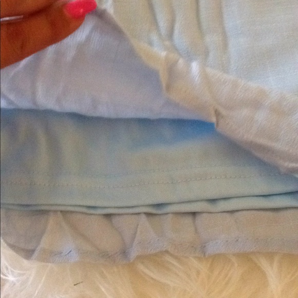 1 LEFT! Little Blue off shoulder Romper. - Picture 4 of 5